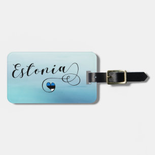 Para Maletas Etiqueta del equipaje del corazón de Estonia, band