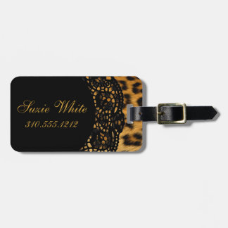 Para Maletas Etiqueta del equipaje del estampado leopardo