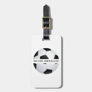 Para Maletas Etiqueta del equipaje del fútbol