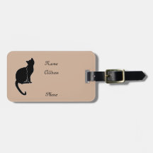 Etiqueta del equipaje del gato negro