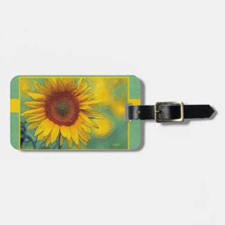 Para Maletas Etiqueta del equipaje del girasol