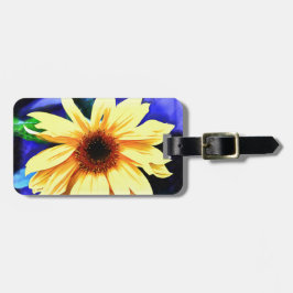 Para Maletas Etiqueta del equipaje del girasol con la correa de