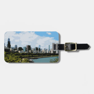 Para Maletas Etiqueta del equipaje del horizonte de Chicago