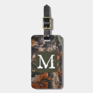 Para Maletas Etiqueta del equipaje del monograma de Camoufla de