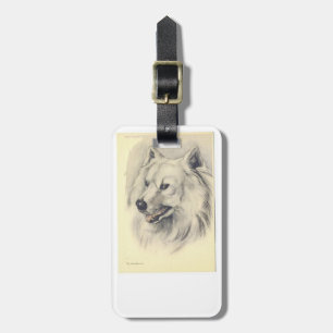 Para Maletas Etiqueta del equipaje del perro del samoyedo