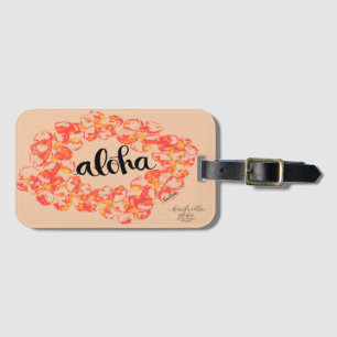 Para Maletas Etiqueta del equipaje del Plumeria de la hawaiana