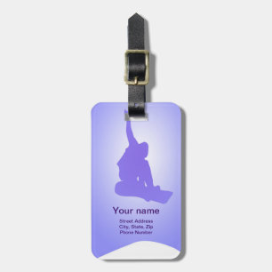 Para Maletas Etiqueta del equipaje del Snowboarder