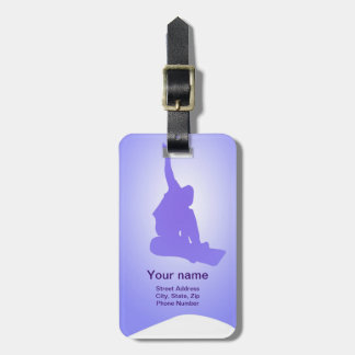 Para Maletas Etiqueta del equipaje del Snowboarder