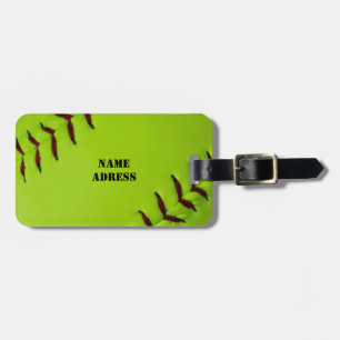 Para Maletas Etiqueta del equipaje del softball