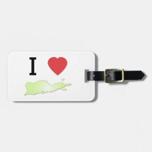 Para Maletas Etiqueta del equipaje del St Croix del corazón I