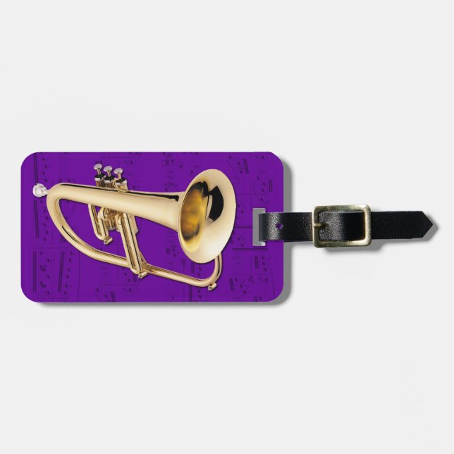 Para Maletas Etiqueta del equipaje - Flugelhorn - elija el (Frente Horizontal)