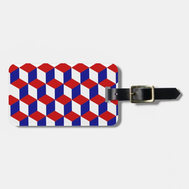 Para Maletas Etiqueta del equipaje - Ilusión tridimensional (Frente Horizontal)