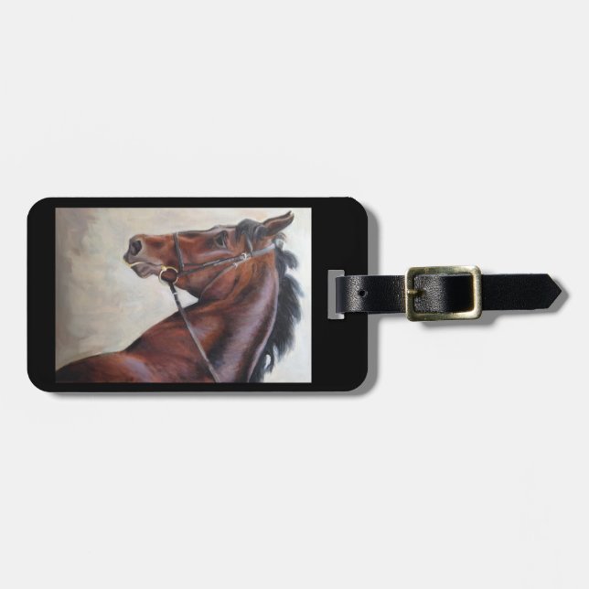 Para Maletas Etiqueta del equipaje o del monedero del caballo (Frente Horizontal)