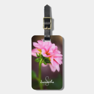 Para Maletas Etiqueta del equipaje rosa Dahlia