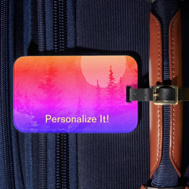 Para Maletas Etiqueta del paisaje rural rural (Anverso In Situ 4)