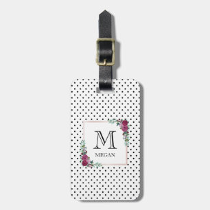 Para Maletas Etiqueta floral personalizada del equipaje de la