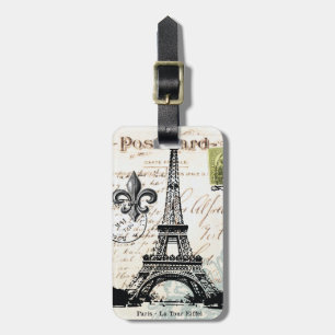 Para Maletas Etiqueta francesa del equipaje de la torre Eiffel