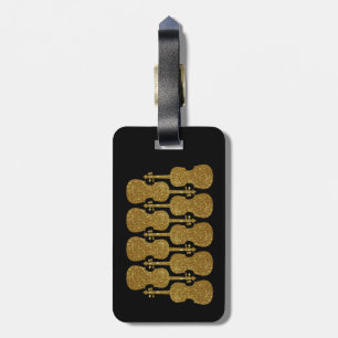 Para Maletas Etiqueta Funda de Purpurina de oro de violín/viola