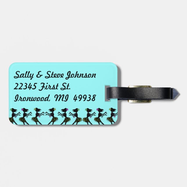 Para Maletas Etiqueta hawaiana retra del bolso del equipaje de (Atrás Horizontal)