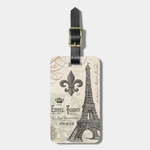 Para Maletas etiqueta moderna del equipaje de la torre Eiffel