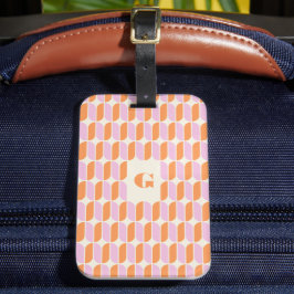 Para Maletas Etiqueta Monogramada de equipajes de los mosaicos 