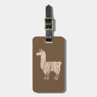 Para Maletas Etiqueta peluda del equipaje de la llama