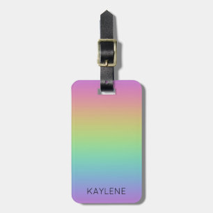 Para Maletas Etiqueta personalizada de equipaje arcoiris