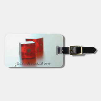 Para Maletas Etiqueta personalizada de equipaje de dados rojos