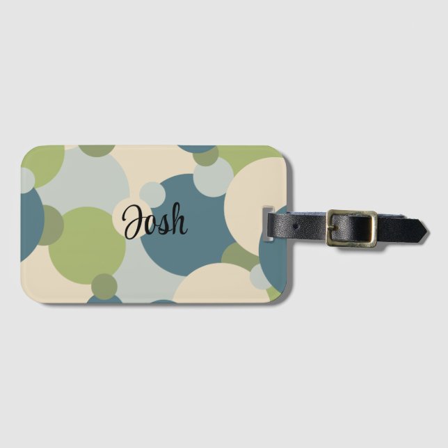 Para Maletas Etiqueta personalizada de equipaje de moléculas az (Anverso horizontal)