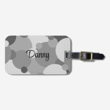 Etiqueta personalizada de equipaje de moléculas de