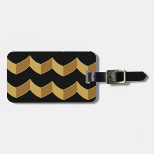 Para Maletas Etiqueta personalizada de equipaje de oro negro