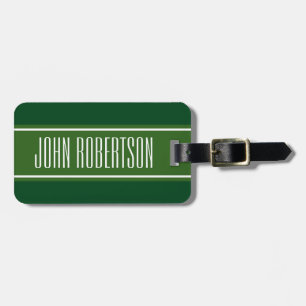 Para Maletas Etiqueta personalizada de equipaje verde  estilo e