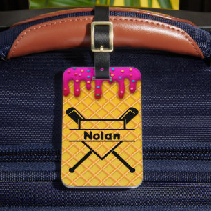 Para Maletas Etiqueta personalizada de la bolsa de helados de b