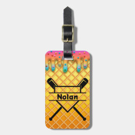 Para Maletas Etiqueta personalizada de la bolsa de helados de b