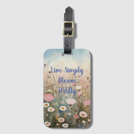 Para Maletas Etiqueta personalizada de portaequipajes de flores