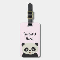 Etiqueta personalizada de portaequipajes de oso pa
