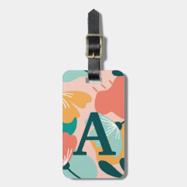 Para Maletas Etiqueta personalizada de portaequipajes florales 