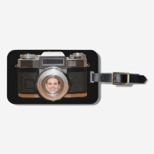 Etiqueta personalizada de portaequipajes fotográfi