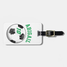 Para Maletas Etiqueta personalizada del bolso del fútbol