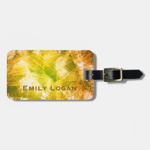 Para Maletas Etiqueta personalizada del equipaje del oro del