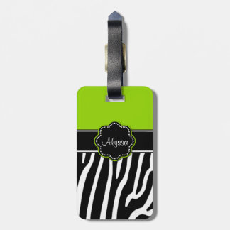 Para Maletas Etiqueta personalizada estampado de zebra del