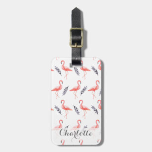 Para Maletas Etiqueta personalizada flamenco tropical del