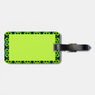 Para Maletas Etiqueta portaequipajes con borde verde divertido