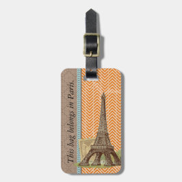 Para Maletas Etiqueta portaequipajes de la Torre Eiffel de Parí