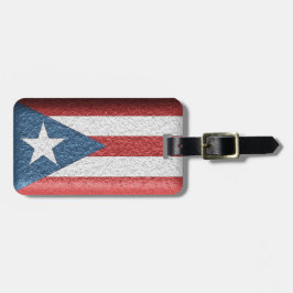 Para Maletas Etiqueta puertorriqueña texturizada del equipaje
