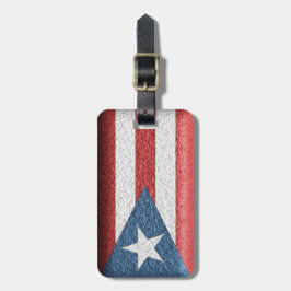 Para Maletas Etiqueta puertorriqueña texturizada del equipaje