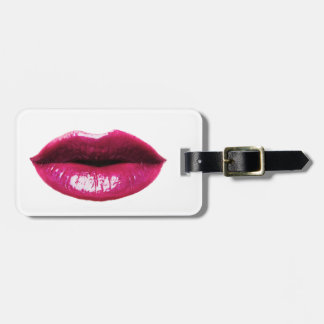 Para Maletas Etiqueta real del equipaje de los labios