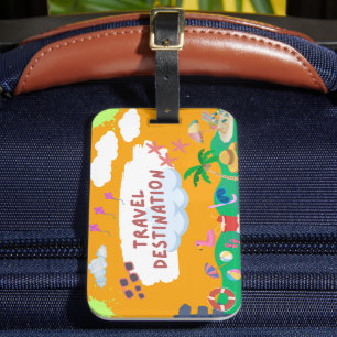 Para Maletas Etiqueta Retro Sunset Beach Lumaletas