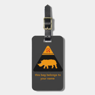 Para Maletas etiqueta rhinoceros