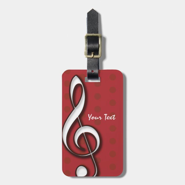 Para Maletas Etiqueta roja del equipaje del Clef agudo - 2 (Frente Vertical)